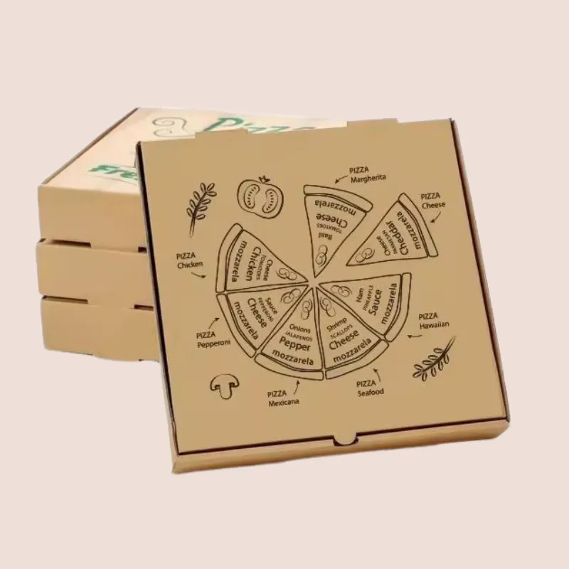 Brown Pizza Boxes