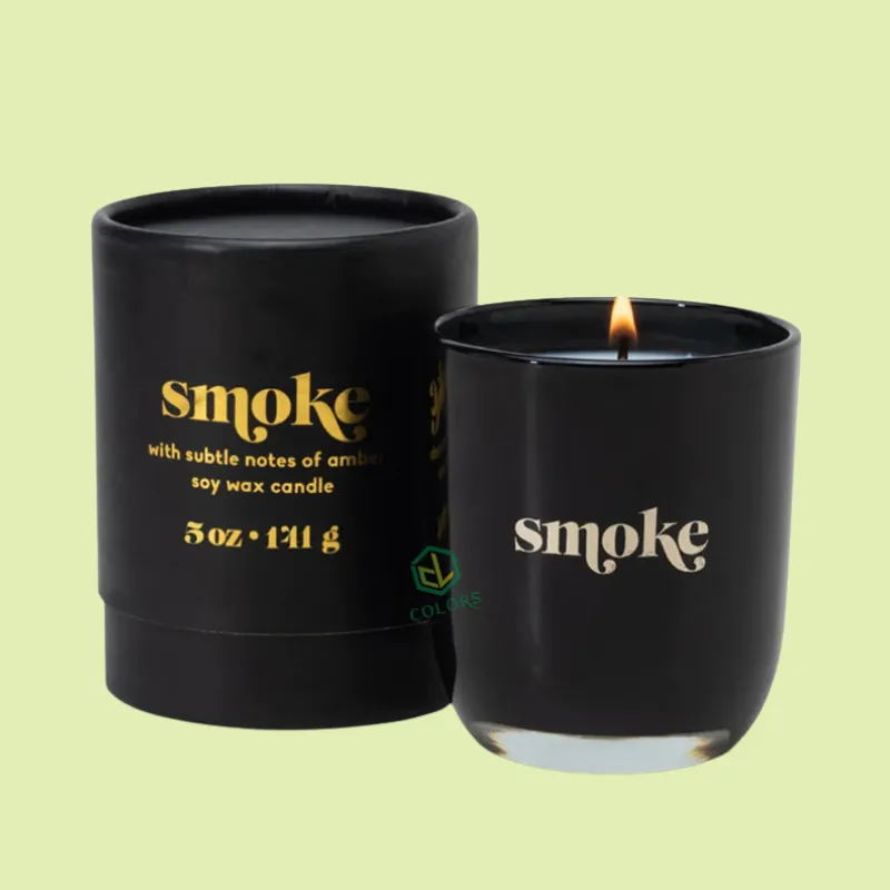 Black Paper Candle Tube